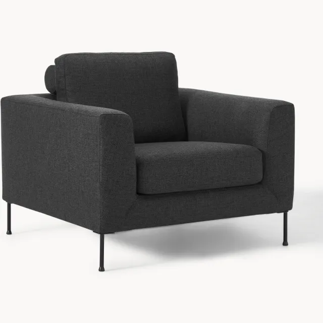 Westwing Collection Fauteuil Cucita Antraciet