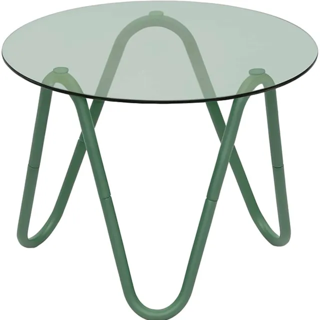 Leitmotiv Bijzettafel Ventana Round - Jungle groen - Ø50cm - Modern