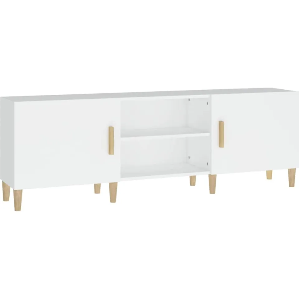 vidaXL Tv-meubel 150x30x50 cm bewerkt hout wit