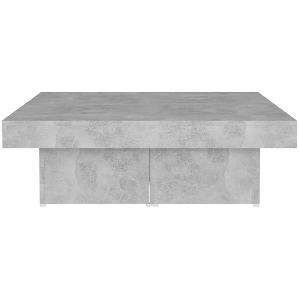 vidaXL Salontafel 90x90x28 cm bewerkt hout betongrijs
