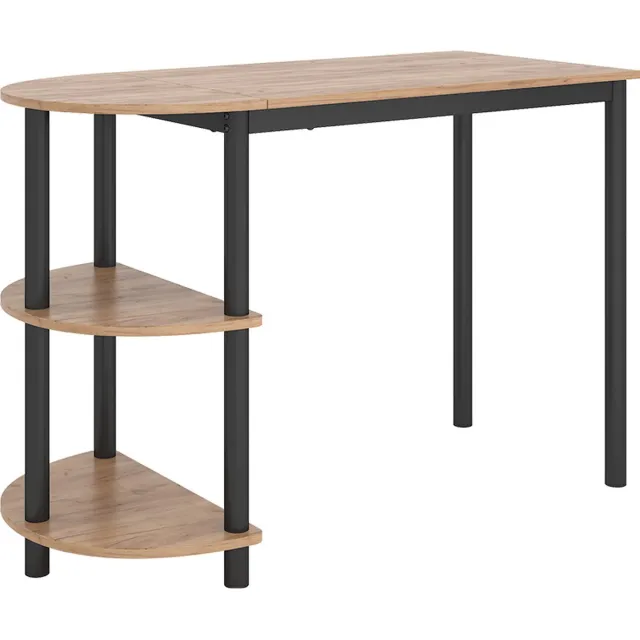 Vicco Freetown Keukentafel – 110 x 50 cm met open vakken Goldkraft eik/zwart Goudkleurig Eiken/Zwart