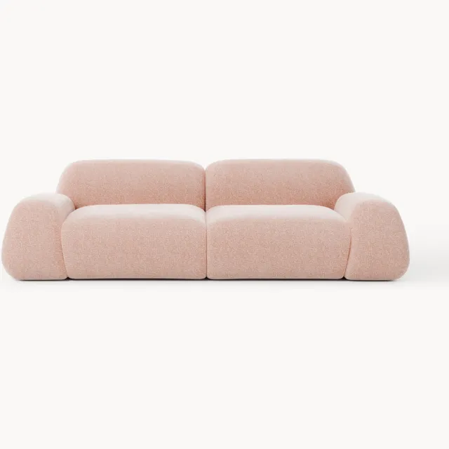 Westwing Collection Modulaire bank Wolke (3-zits) Roze