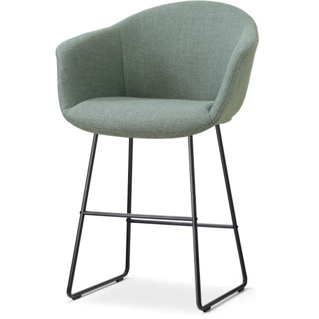 Nolon Nino-Otis barkruk saliegroen - zwart onderstel - 65 cm