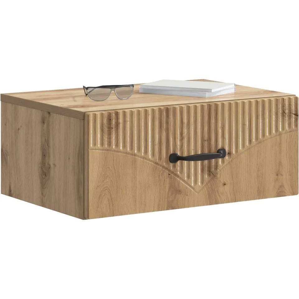 vidaXL Wandbeugel Bedkast 2 st Artisanaal eiken 49 x 34,5 x 20 cm Bruin