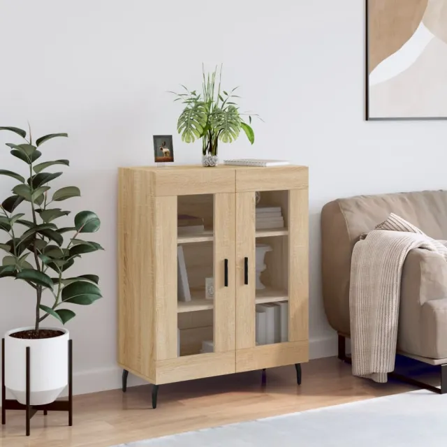 vidaXL Dressoir 69,5x34x90 cm bewerkt hout sonoma eikenkleurig, foto 2
