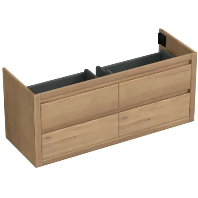 Forzalaqua Onderkast Forzalaqua Gela 140x51x60 Cm 4 Softclose Lades Eiken Oyster