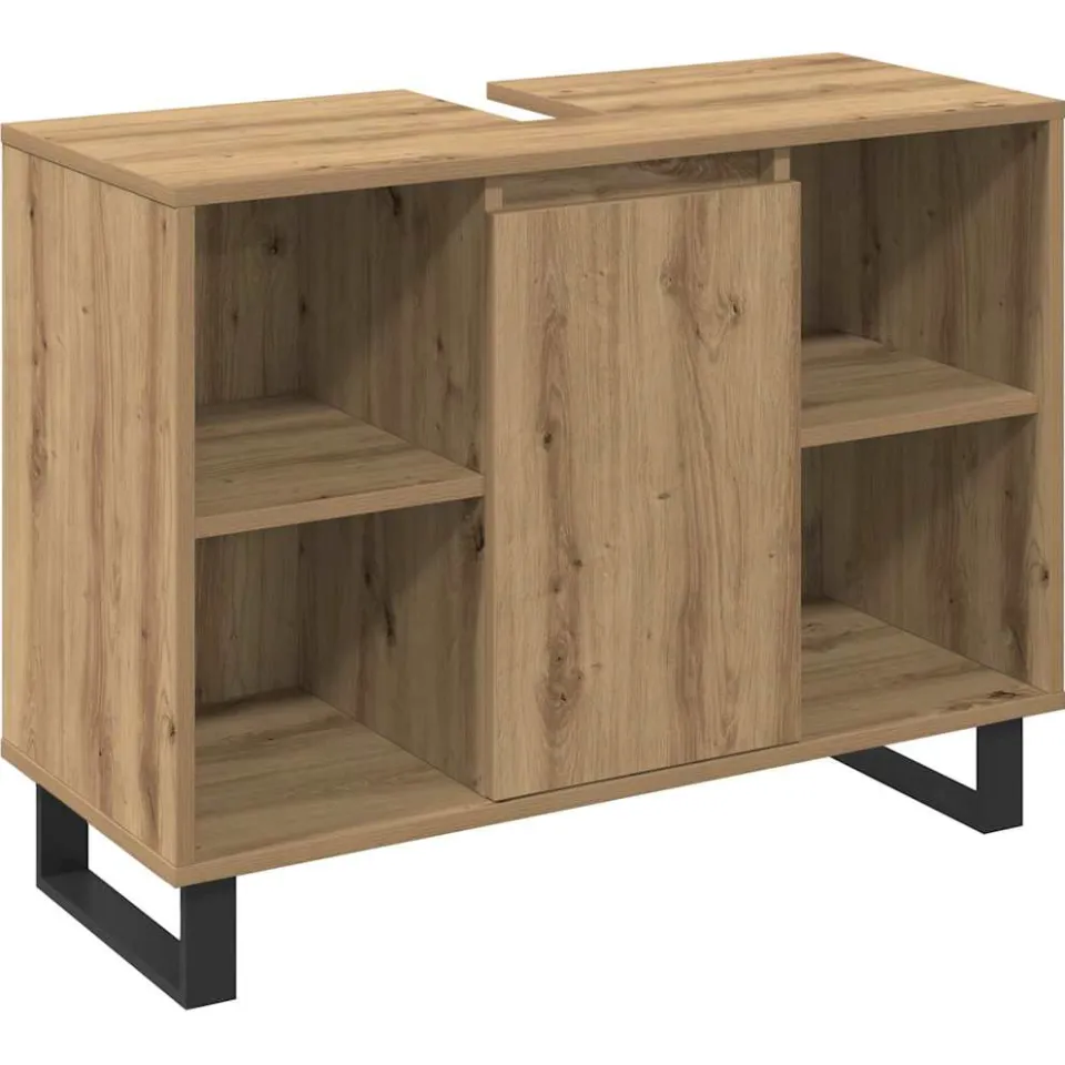 vidaXL Badkamermeubelset 3 st Bruin 30 x 30 x 180 cm Bewerkt hout, foto 3