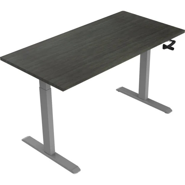 Game Hero Office Hero® Cosmic Slinger- Zit sta bureau in hoogte verstelbaar grijs frame - Game bureau - Computertafel - Werktafel - 160x80 - Logan eik