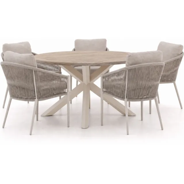 Bellagio tuinmeubelen Bellagio Mineo/ROUGH-Y ø 150cm dining tuinset 6-delig bruin, foto 2