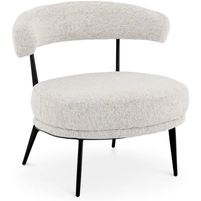 IDIMEX Loungestoel MANAO met stoffen bekleding – beige