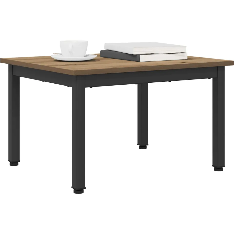 vidaXL Salontafel Artisanaal eiken 60 x 50 x 36 cm Bewerkt hout Bruin