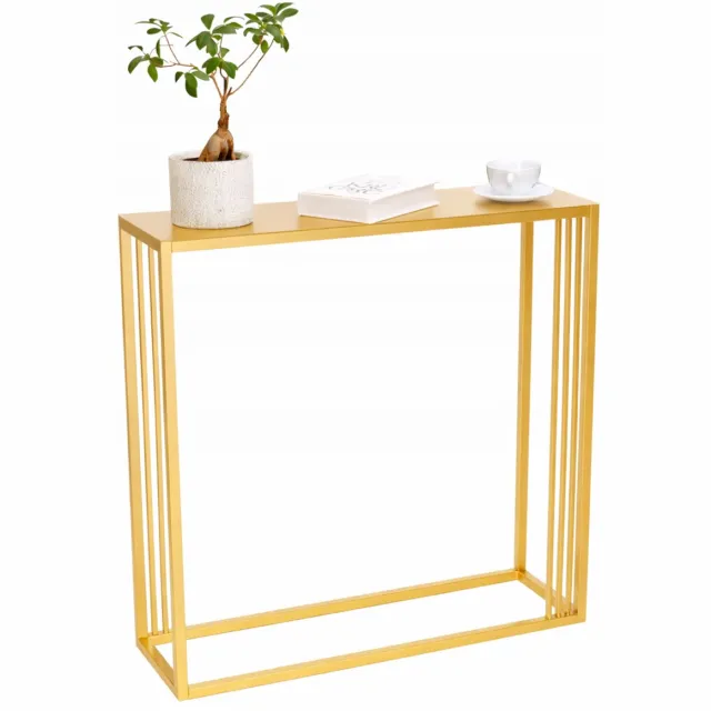 Anwicar Consoletafel Loft - Gold 80x20,5x10 cm - Side Table Achter de Bak - Console Tafel Goud