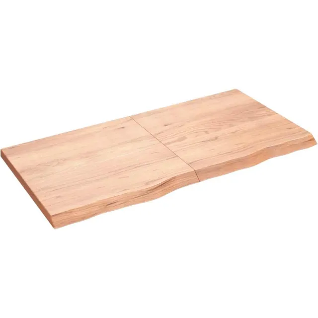 vidaXL Tafelblad 120x60x(2-4)cm behandeld massief eikenhout lichtbruin