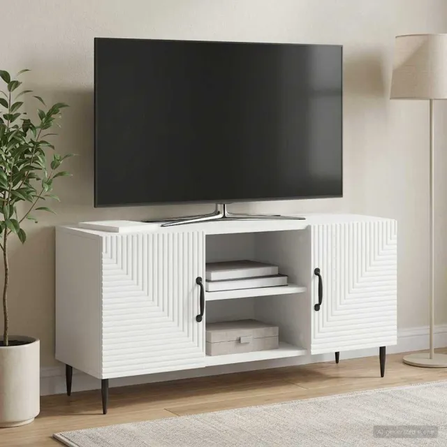 vidaXL TV-kast Wit 102 x 34,5 x 50 cm Bewerkt hout