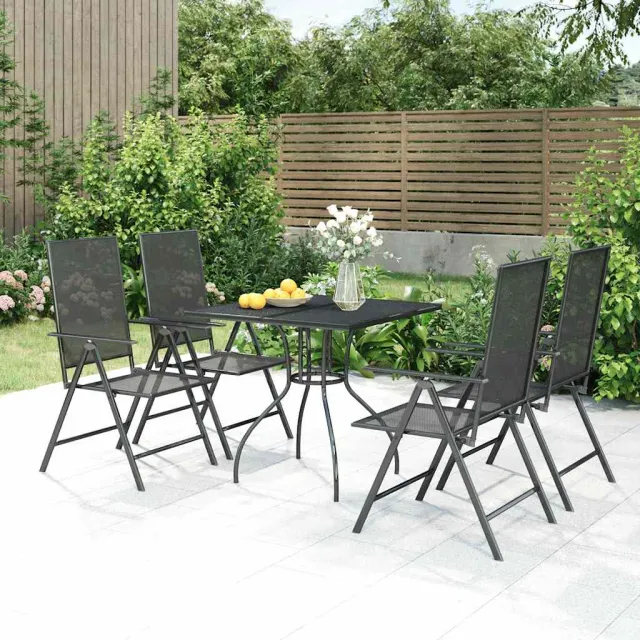 vidaXL 5-delige Tuinset staal antracietkleurig, foto 2