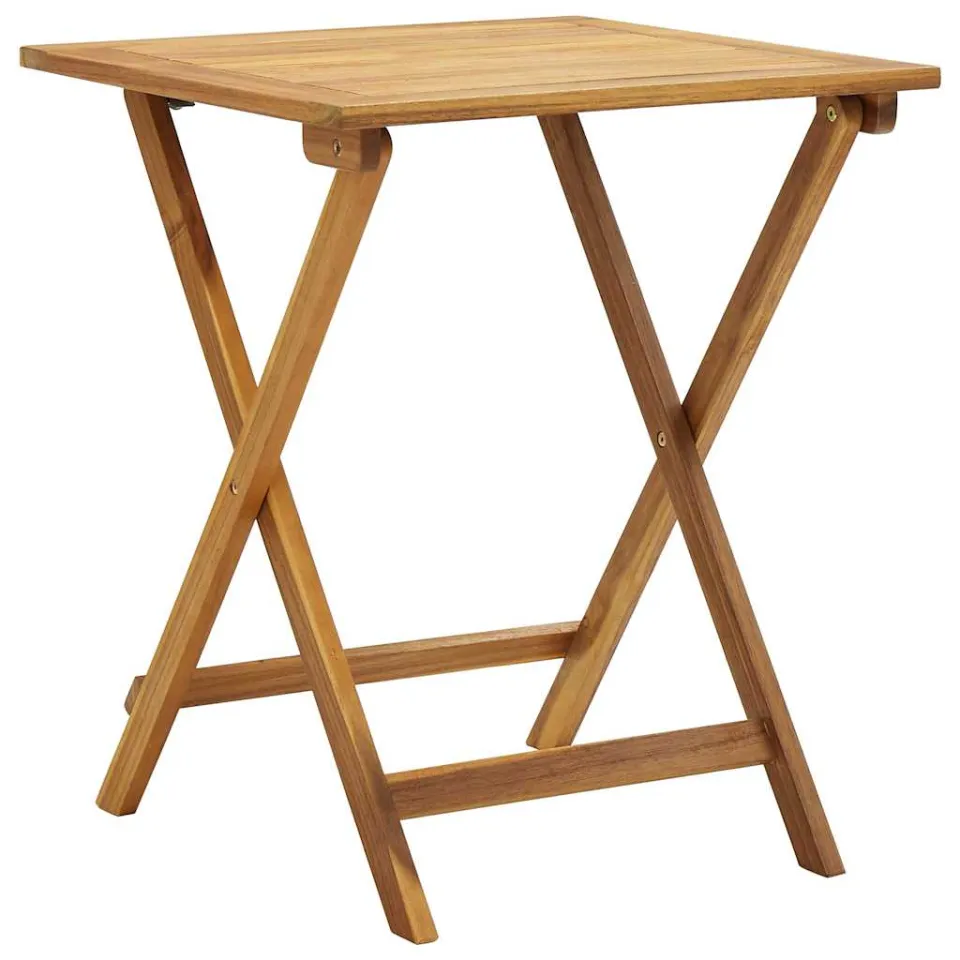 vidaXL 3-delige Bistroset inklapbaar met kussens massief acaciahout grijs, foto 3