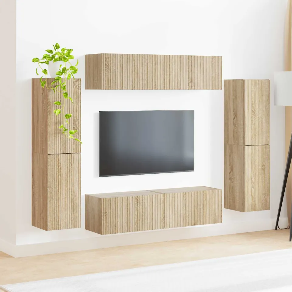 vidaXL Tv-meubelset 8 st 31 x 30 x 60 cm Sonoma Eiken, foto 4