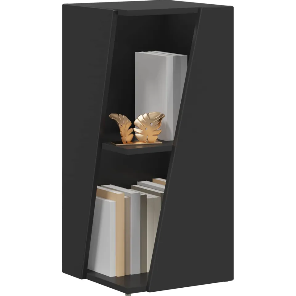 vidaXL Zijplank 33 x 32 x 70,5 cm Bewerkt hout Zwart