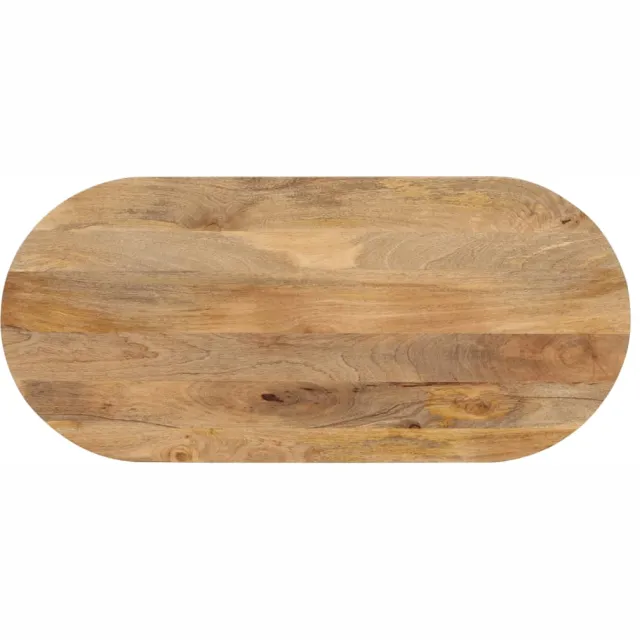 vidaXL Tafelblad ovaal 120x50x2,5 cm massief mangohout Bruin