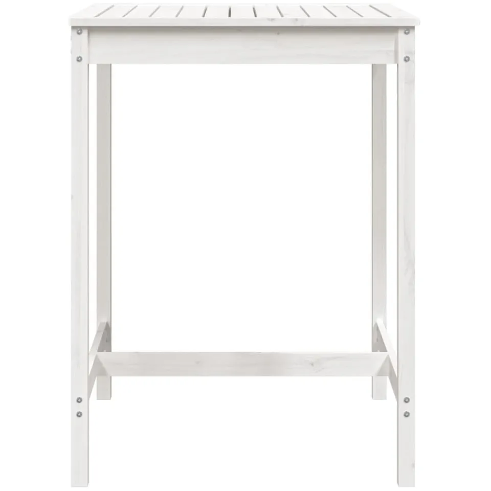 vidaXL Tuintafel 82,5x82,5x110 cm massief grenenhout wit, foto 4