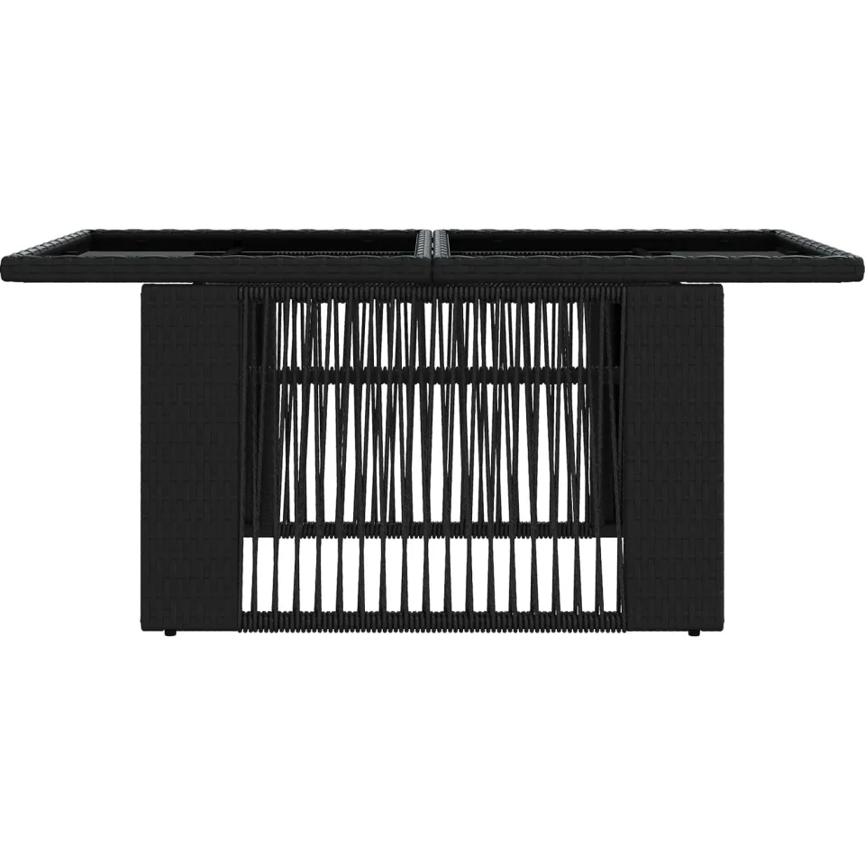 vidaXL Tuinstafel met opklapbare functie Zwart 100 x 55 x 37 cm, foto 4