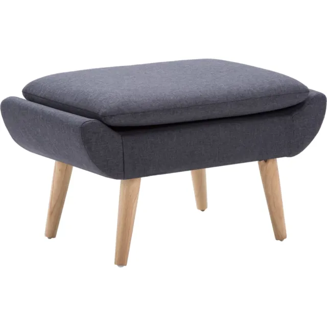 vidaXL Voetenbank 73x43x42 cm stoffen bekleding donkergrijs