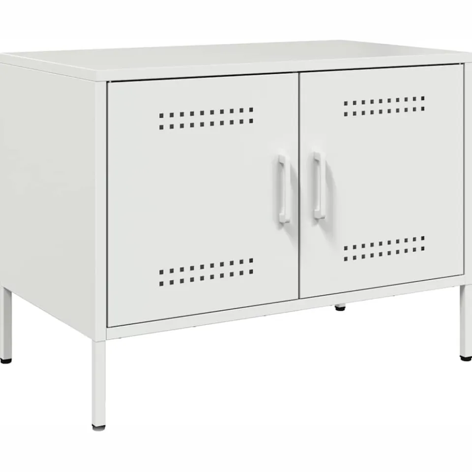 vidaXL Tv-meubel 68x39x50,5 cm staal wit