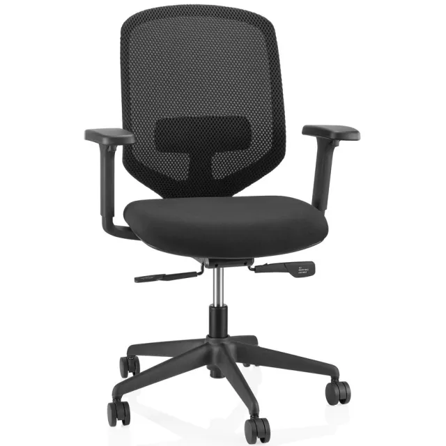 hjh office Bureaustoel / draaistoel Delvia Stof / netstof zwart hjh OFFICE