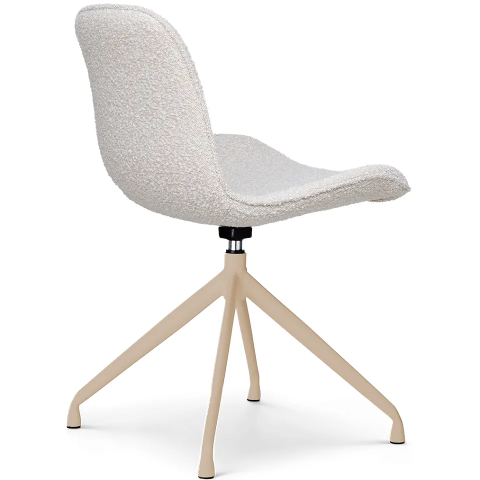 Nolon Nola-Fé draaibare eetkamerstoel bouclé beige - beige onderstel, foto 4
