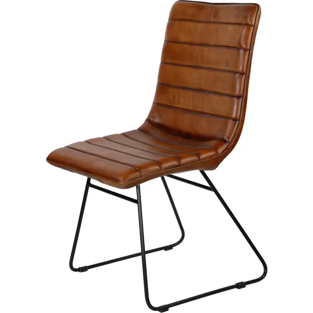 Casa Moro Eetkamerstoel leer bruin Esszimmerstuhl Leder Braun