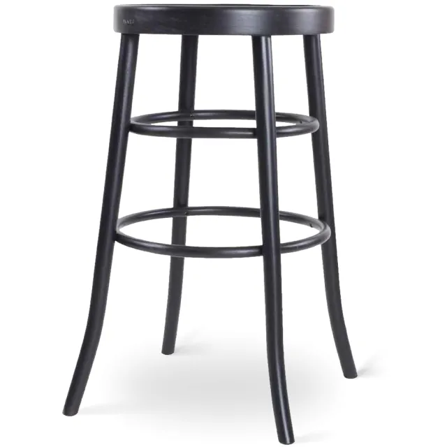 Fameg Lauren houten barkruk zwart - 75 cm
