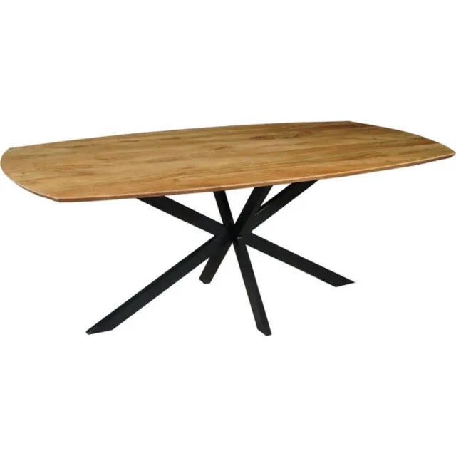 Meubelplaats Eettafel Nevada Deens ovaal mangohout 180x90 cm - Naturel