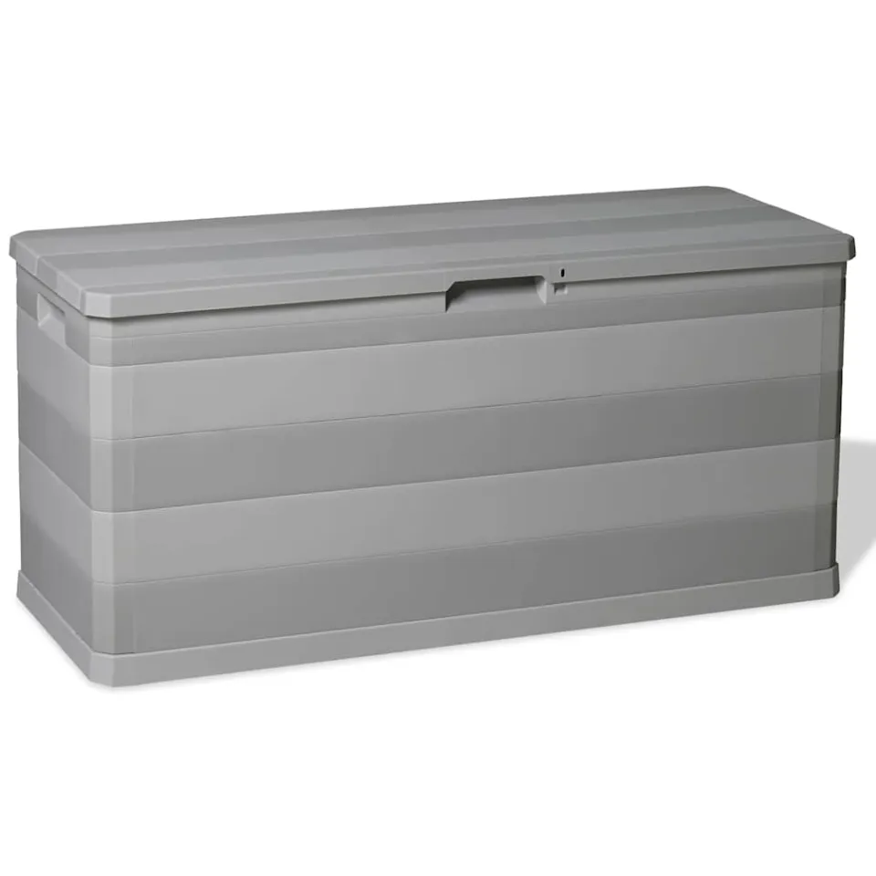 vidaXL Tuinbox 117x45x56 cm grijs