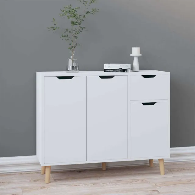 vidaXL Dressoir 90x30x72 cm bewerkt hout wit, foto 2