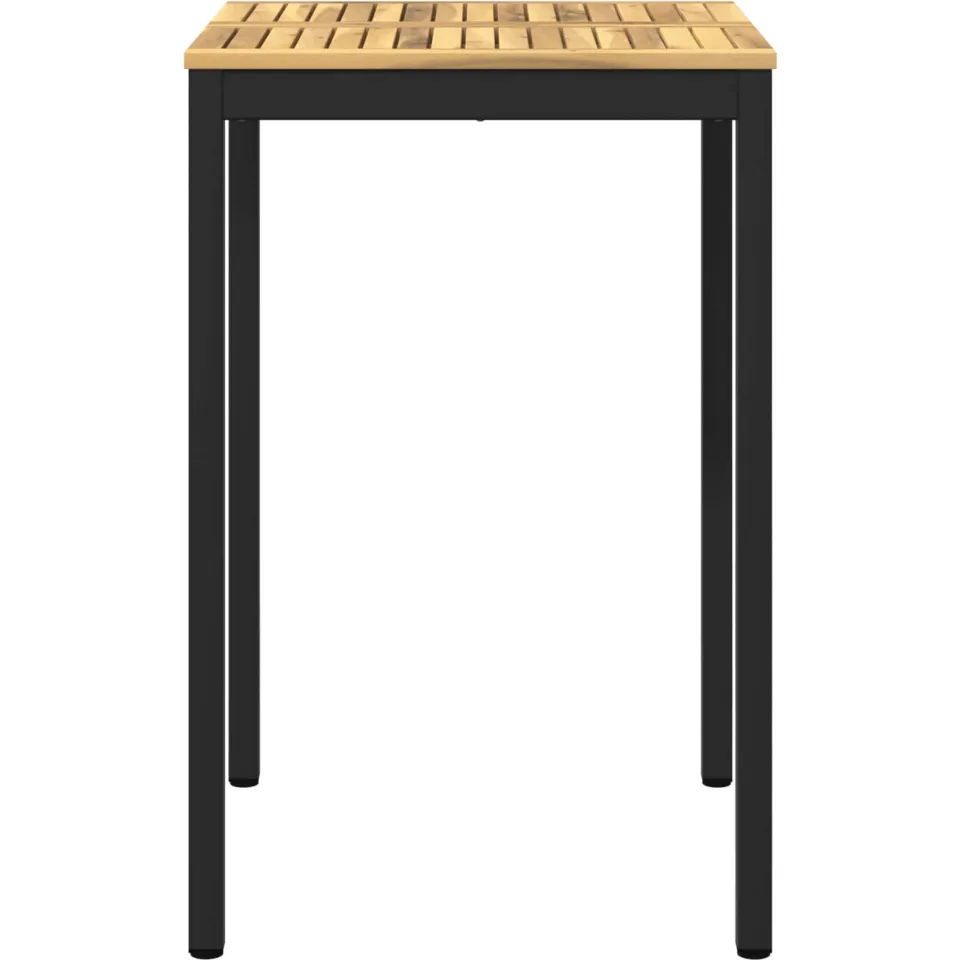 vidaXL Tuinbar Tafel NAARDEN Whitewash en zwart 70 x 68,5 x 105 cm Bruin