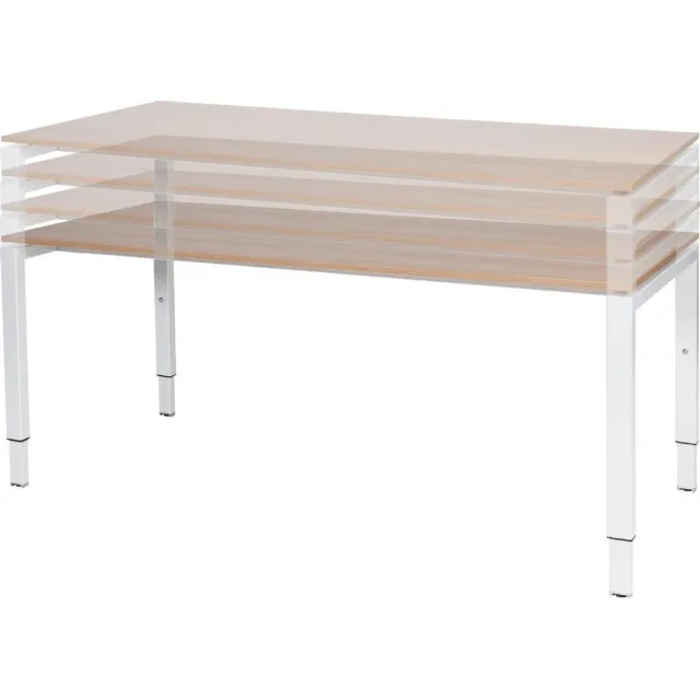 Schaffenburg Verstelbaar Bureau - Domino 200x90 Eiken - zwart frame Zwart (RAL9005)/Lindberg eiken