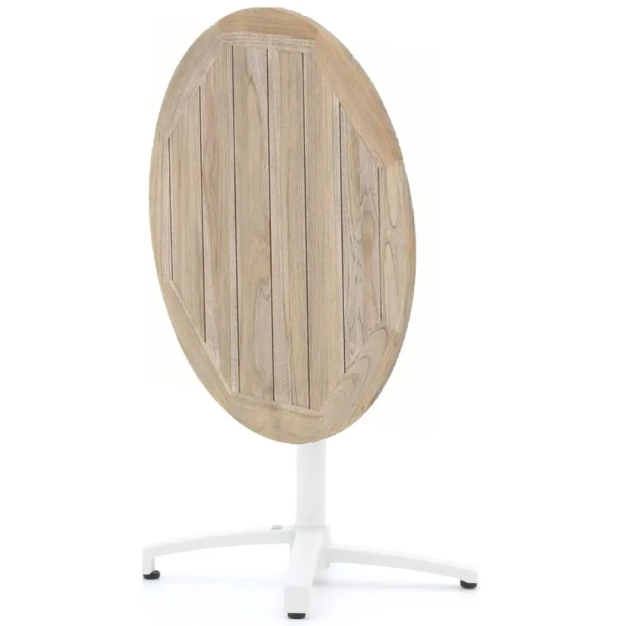 Bellagio tuinmeubelen Bellagio Canzo klaptafel ø 85cm (h:75cm) wit, foto 5