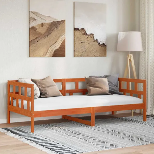 vidaXL Slaapbank zonder matras 80x200 cm massief grenenhout wasbruin bruin
