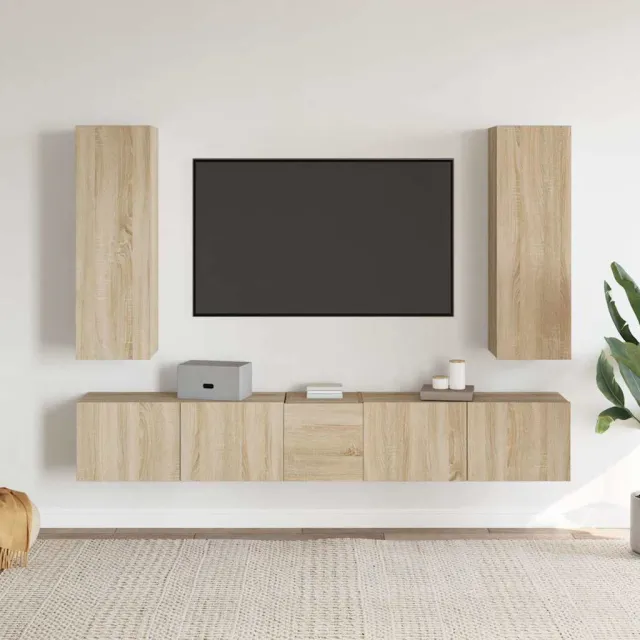 vidaXL 5-delige Tv-meubelset bewerkt hout sonoma eikenkleurig, foto 2