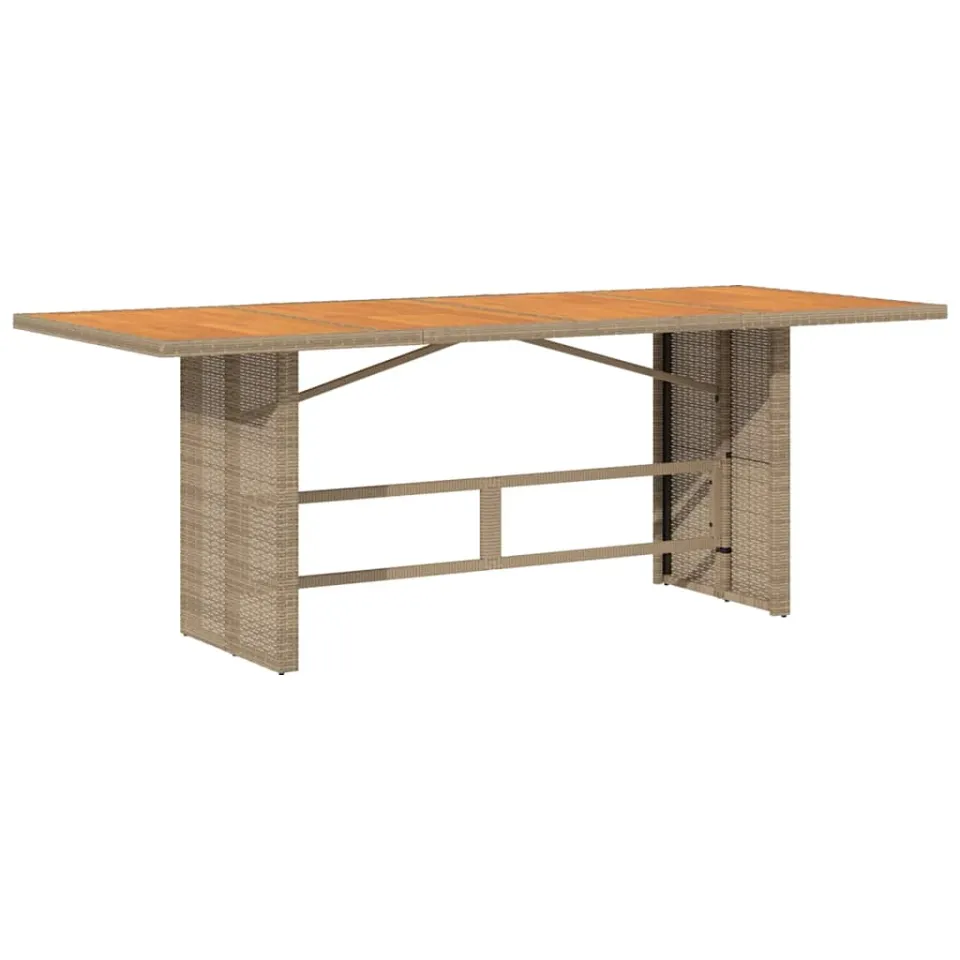 vidaXL 9-delige Tuinset met kussens poly rattan gemengd beige, foto 4