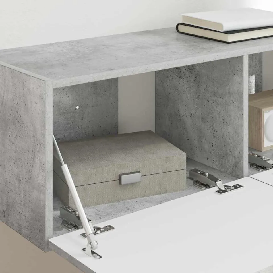 vidaXL TV Wandkast 2 st Betongrijs Bewerkt hout grijs, foto 4