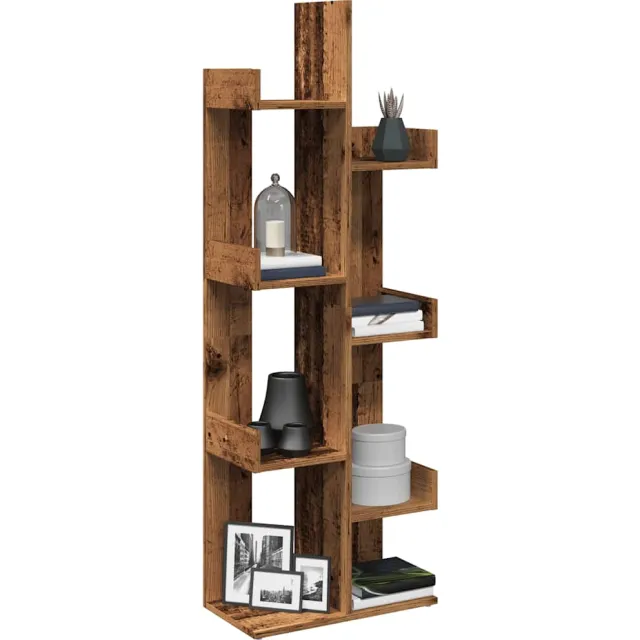 vidaXL Boekenkast 48x25,5x140 cm bewerkt hout oud houtkleurig Bruin