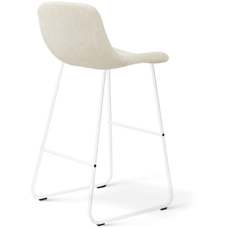 Nolon Nino-Mats barkruk cottonbeige - wit onderstel - 75 cm, foto 3