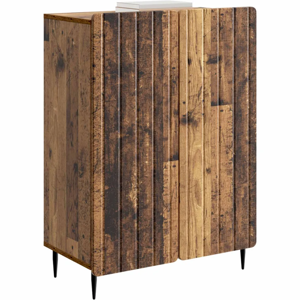 vidaXL Dressoir Oud hout 66 x 34,5 x 92 cm Bewerkt hout Bruin