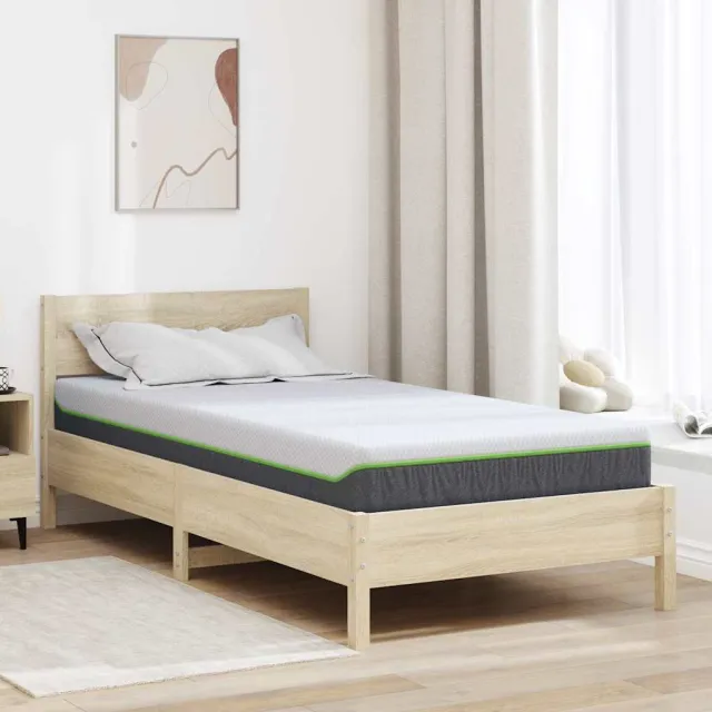 vidaXL Matras Medium zacht 120 x 200 cm Wit en Grijs