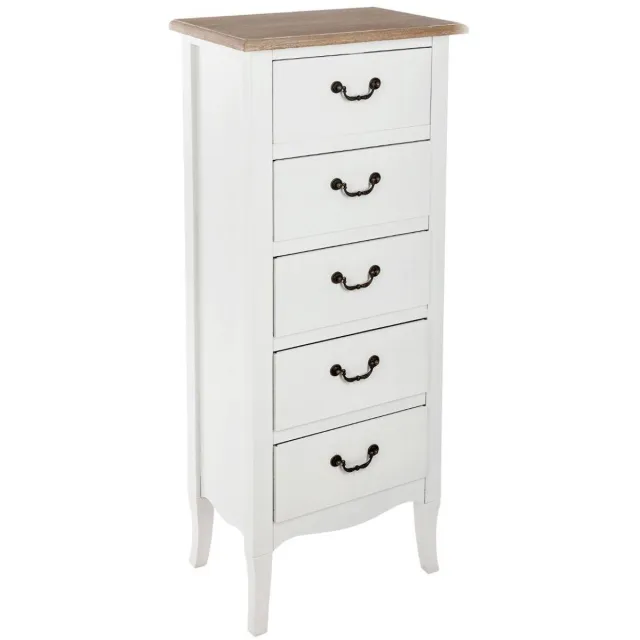Atmosphera Créateur d'intérieur® Houten ladekast met 5 lades CHRYSA wit
