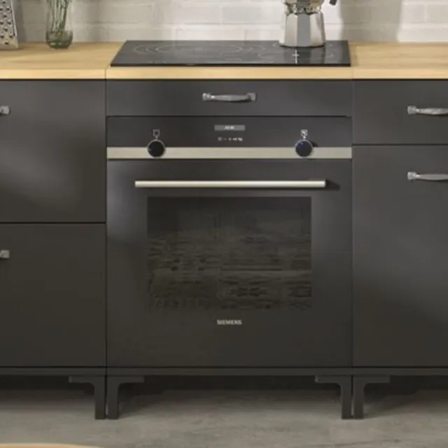 Gautier Diagone Trendmeubel - Manchester zwart keukenelement onderkast voor oven 60cm