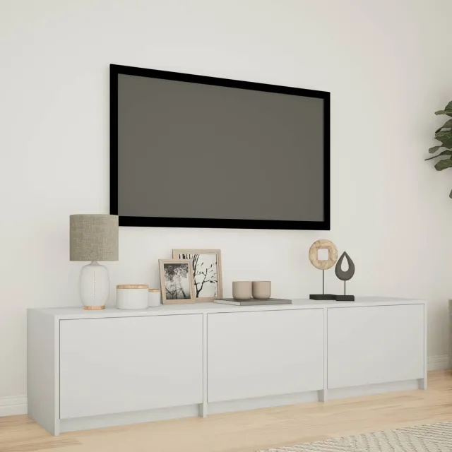 vidaXL TV-kast met LED 165 x 34 x 40 cm Wit Geconstrueerd hout, foto 2
