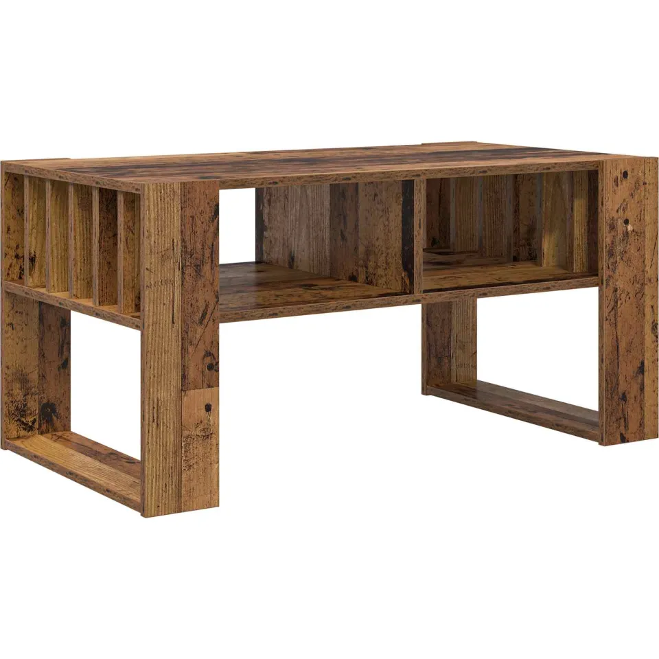 vidaXL Salontafel Oudhout 92 x 49,5 x 45 cm Bewerkt hout bruin, foto 3