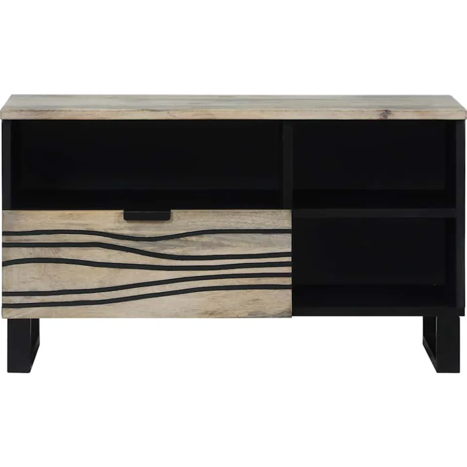 vidaXL TV Eenheden 80 x 33 x 46 cm Wit Bewerkt hout, foto 3